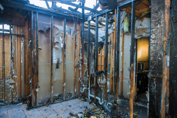 Professional Fire Damage Assessment technician working in Bayou Gauche, LA